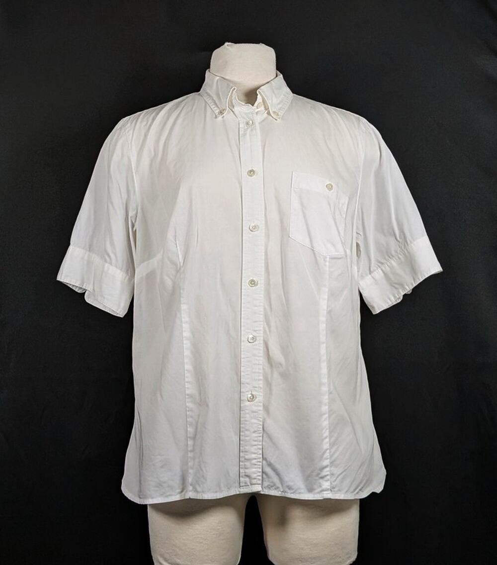 Talbots Blouse White Short Sleeve Cotton Blend Stretch Women's Size 1X